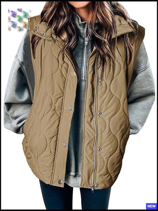 Jackets & Blazers - Cropped Puffer Vest Lightweight Quilted Stand Collar Sleeveless Jacket Chic